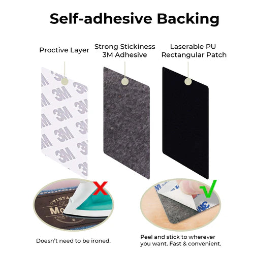 Laserable PU Rectangular Patch