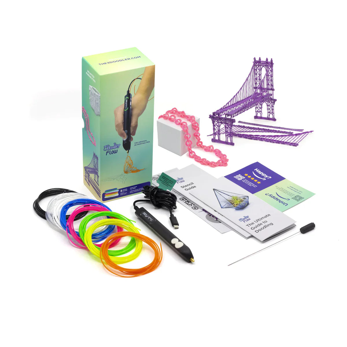 3Doodler Flow Essentials 3D Printing Pen Set | STEMfinity 3Doodler Flow Essentials 3D Printing Pen Set | STEMfinity