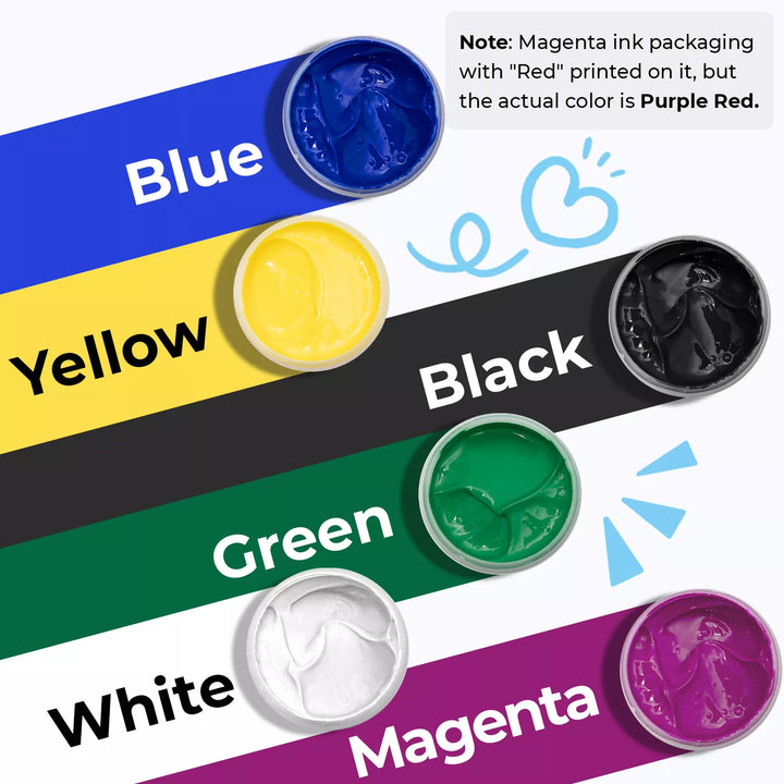 Color Screen Printing Ink Set (6 Colors)