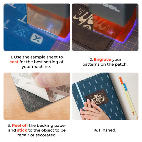 Laserable PU Rectangular Patch