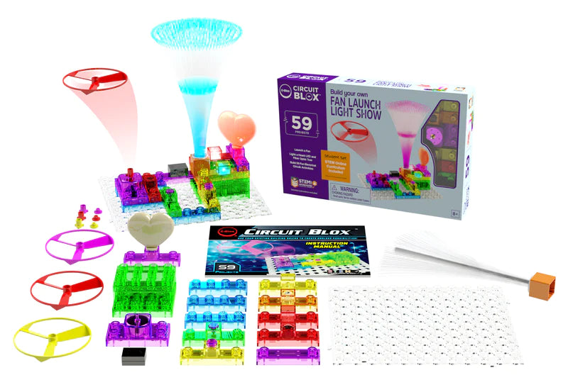 Circuit Blox™ BYO Fan launch Light Show - 59 Project Student Set