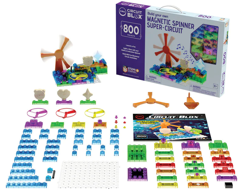 Circuit Blox™ BYO Induction Spinner Super Circuit - 800 Project Student Set