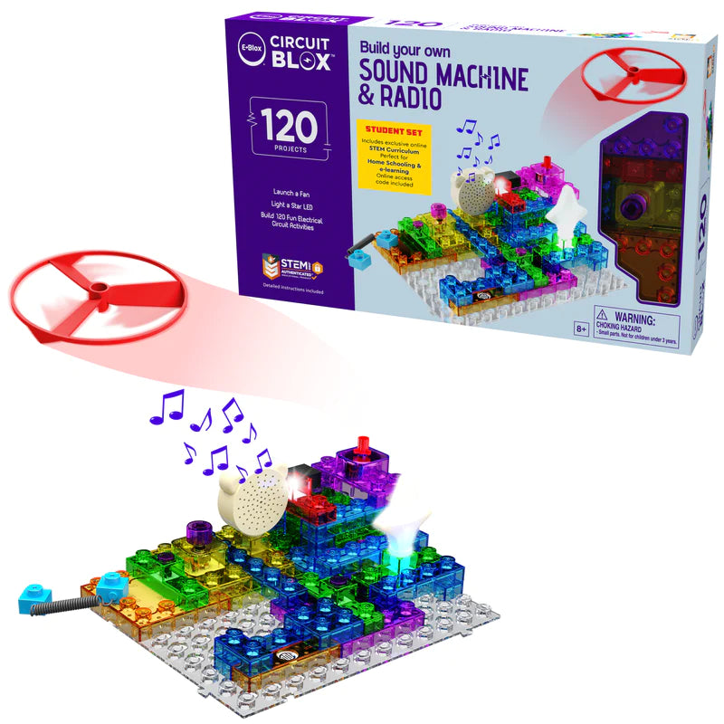 Circuit Blox™ BYO Sound Machine & Radio - 120 Project Student Set