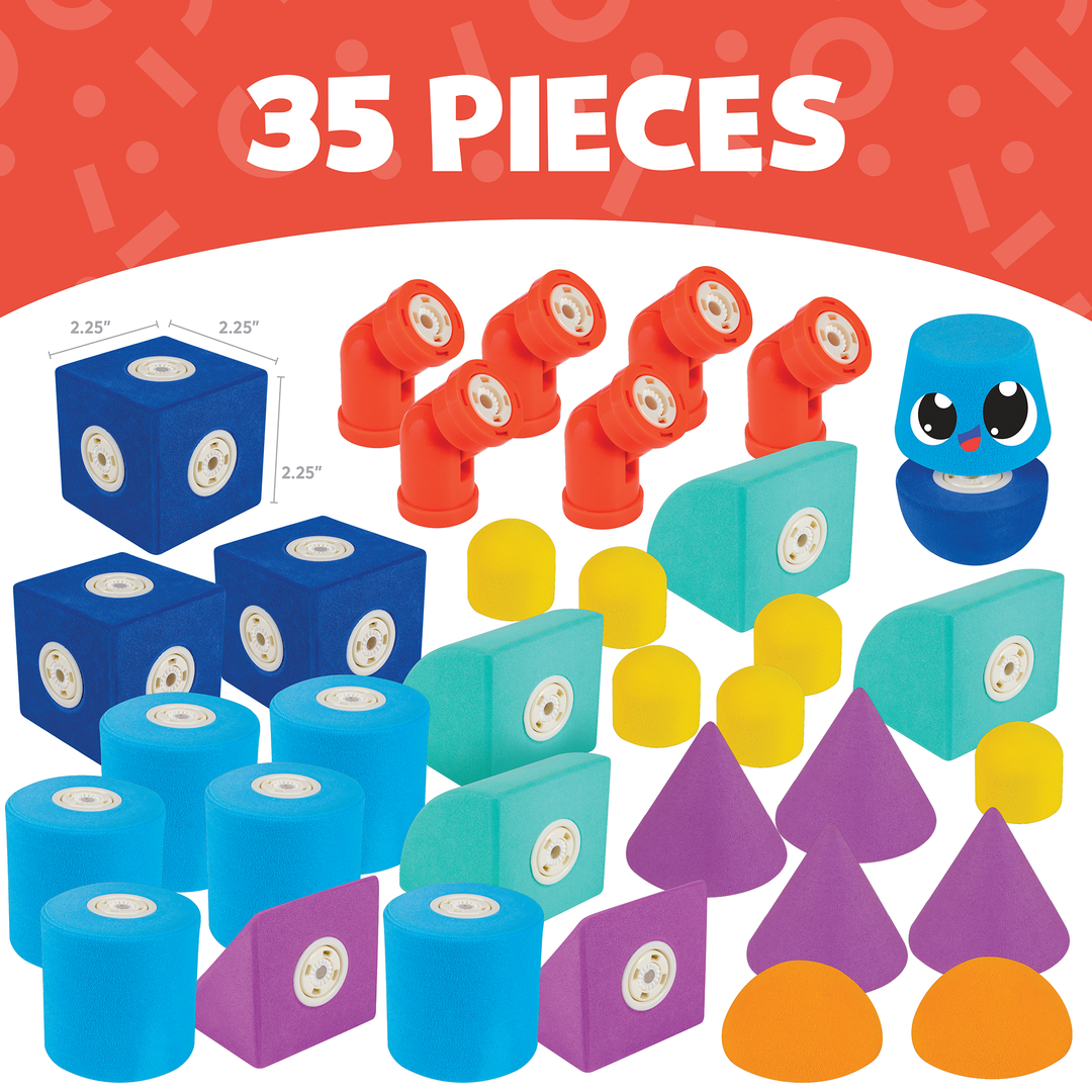Blockaroo: Magnetic Foam Blocks - Castle (35pcs)
