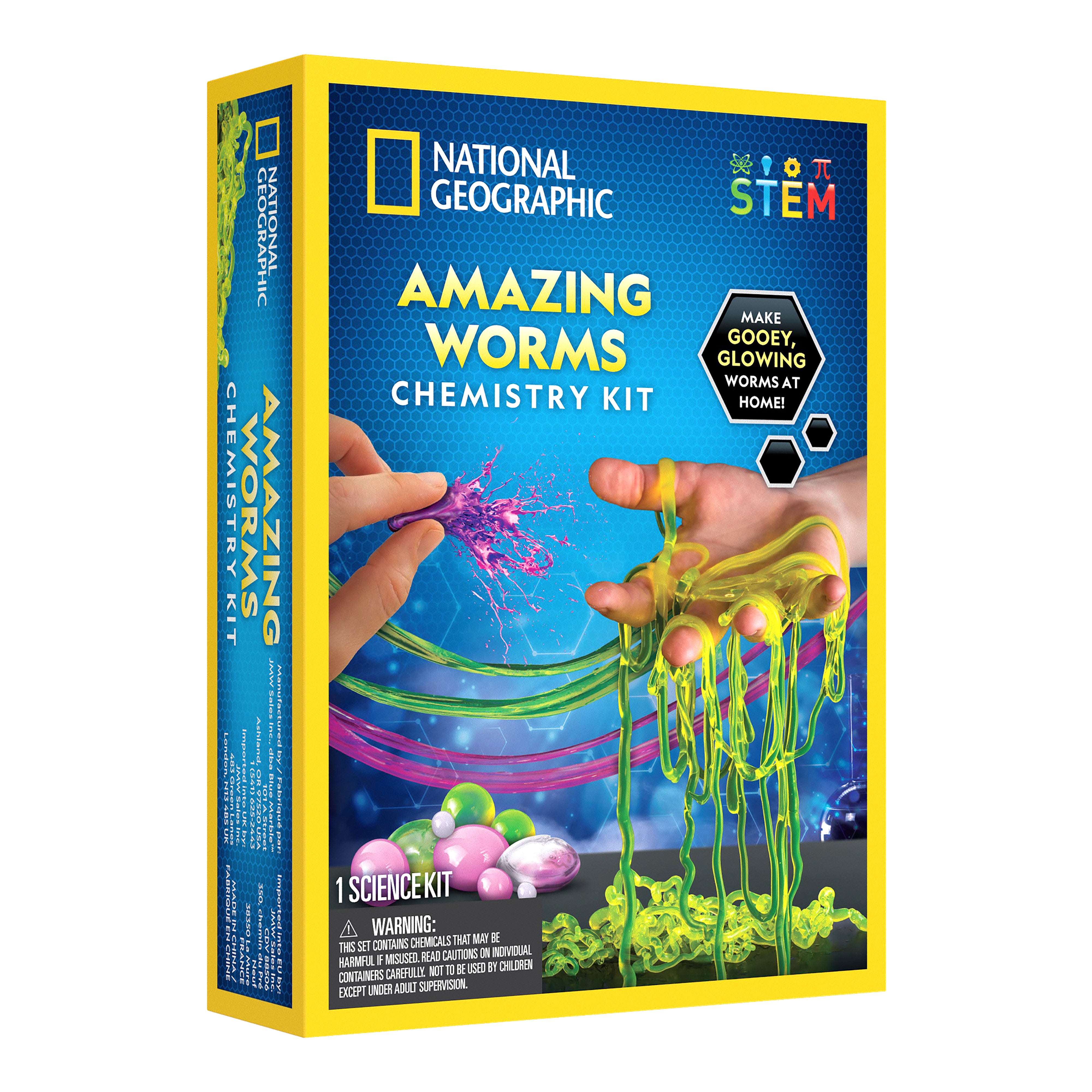 National Geographic Amazing Worms Chemistry Kit STEMfinity