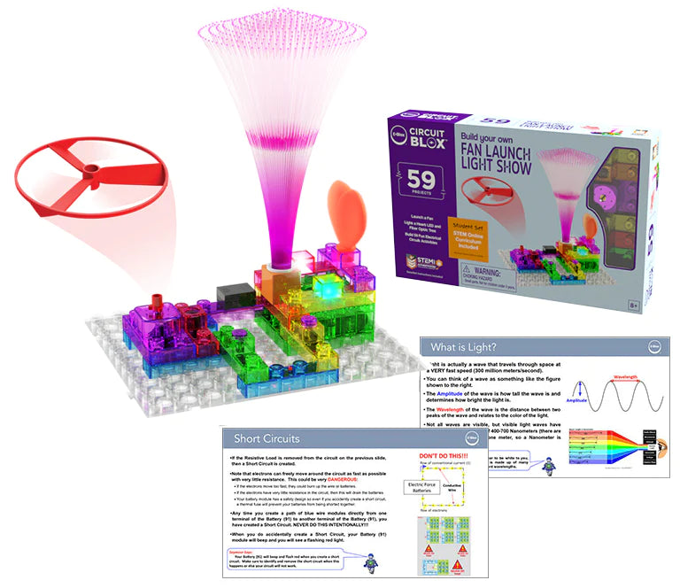 Circuit Blox™ BYO Fan launch Light Show - 59 Project Student Set