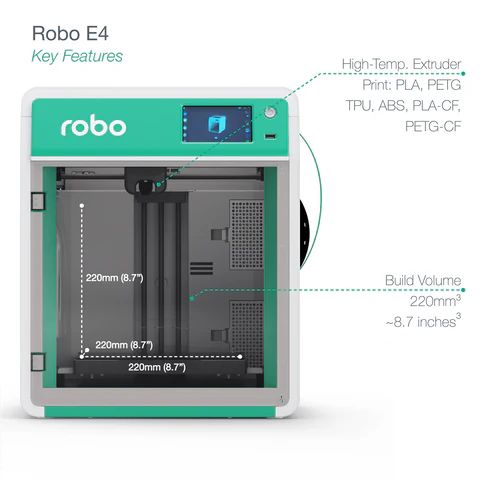 Robo E4 High-Speed Education 3D Printer Package