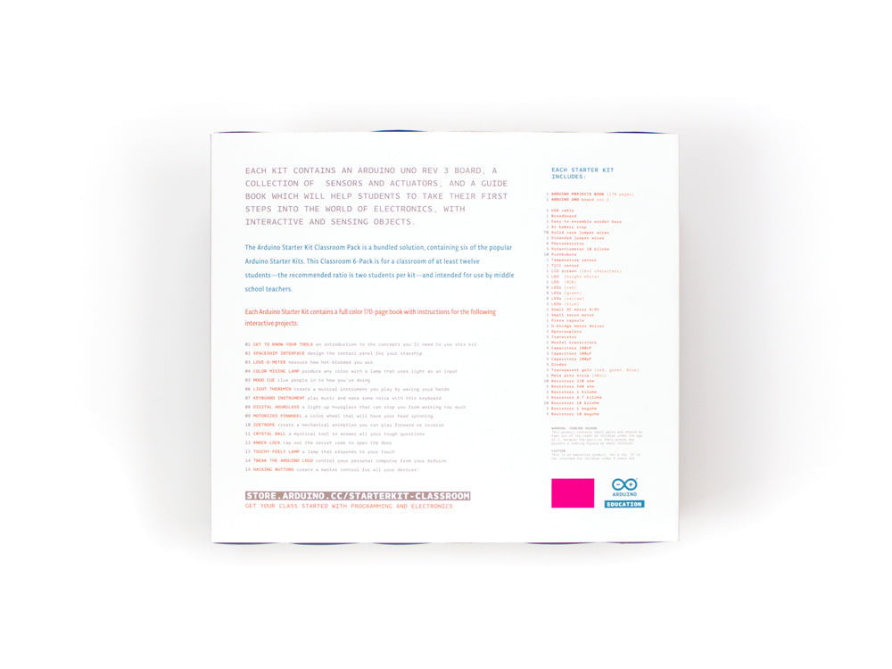 Arduino Starter Kit Classroom Pack - Arduino Education - STEMfinity