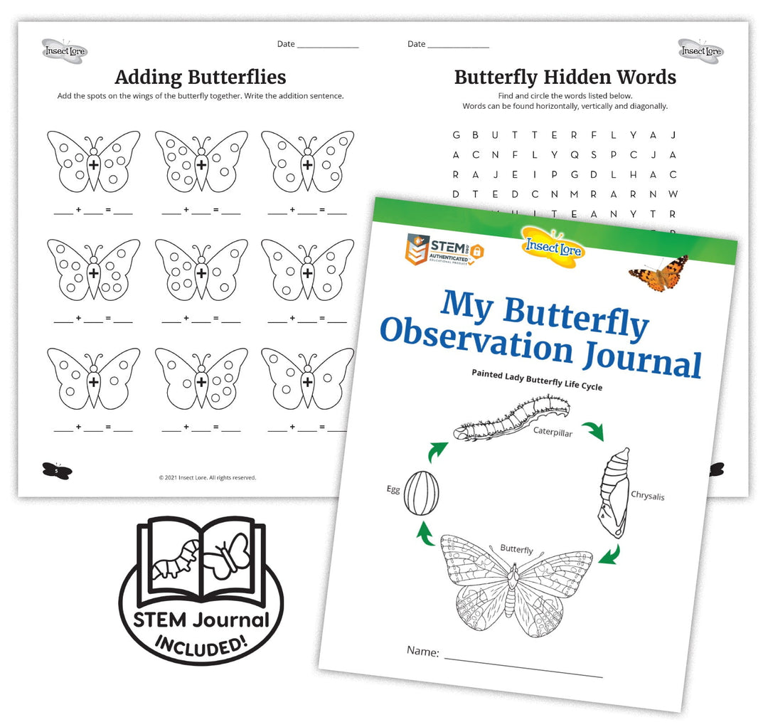 Insect Lore Butterfly Farm Kit with Two LIVE Cups of Caterpillars - Insect Lore - STEMfinity