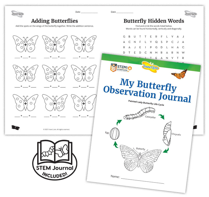 Insect Lore Butterfly Farm Kit with Two LIVE Cups of Caterpillars - Insect Lore - STEMfinity