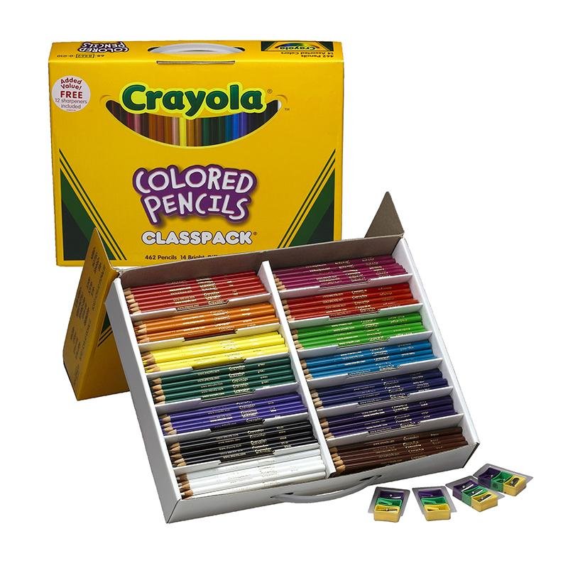 Crayola Colored Pencils Classpack - 14 Colors, 462 Count - STEMfinity