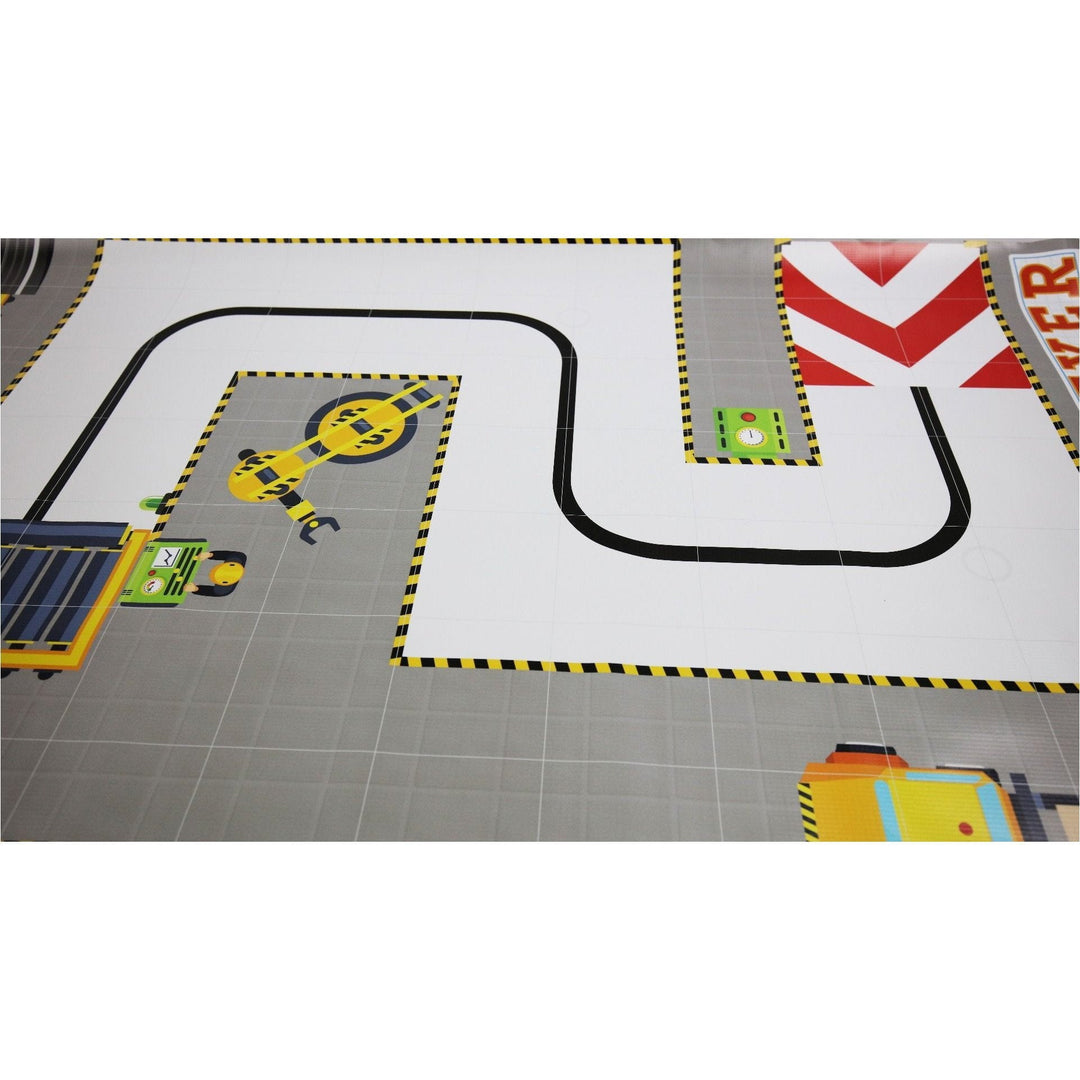 Geyer BrainStorm STEM Education Robotics Activity Mat: Advanced Robot Factory, 80" x 44.75" - STEMfinity