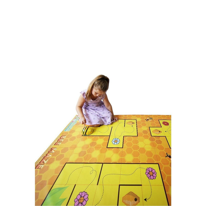 Geyer BrainStorm STEM Education Robotics Activity Mat: Bee Maze, 80" x 44.75" - STEMfinity
