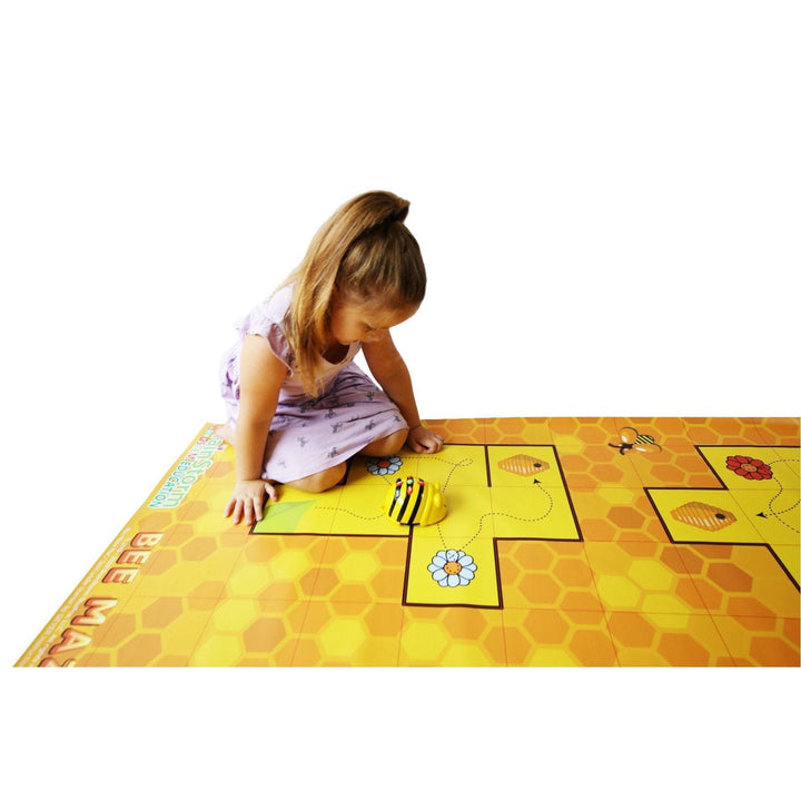Geyer BrainStorm STEM Education Robotics Activity Mat: Bee Maze, 80" x 44.75" - STEMfinity