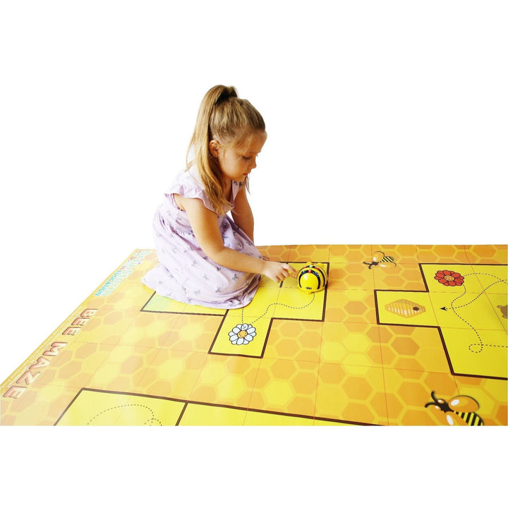 Geyer BrainStorm STEM Education Robotics Activity Mat: Bee Maze, 80" x 44.75" - STEMfinity