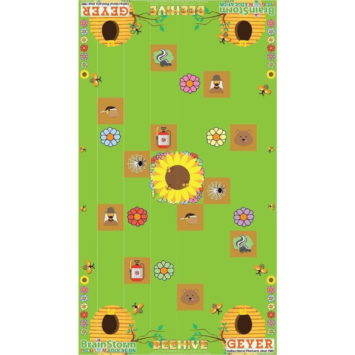 Geyer BrainStorm STEM Education Robotics Activity Mat: Beehive, 80" x 44.75" - STEMfinity