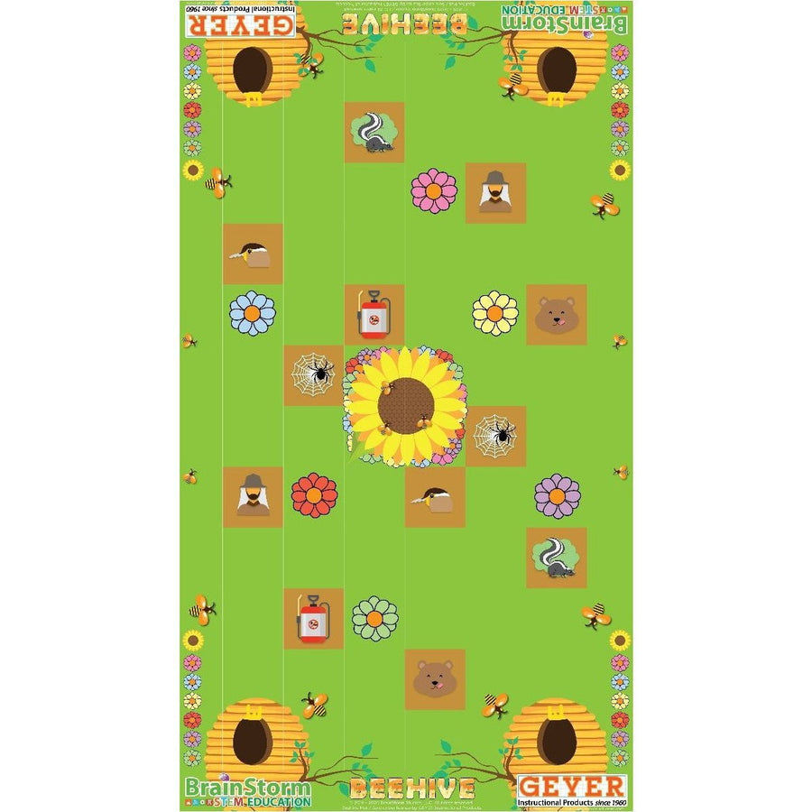 Geyer BrainStorm STEM Education Robotics Activity Mat: Beehive, 80" x 44.75" - STEMfinity