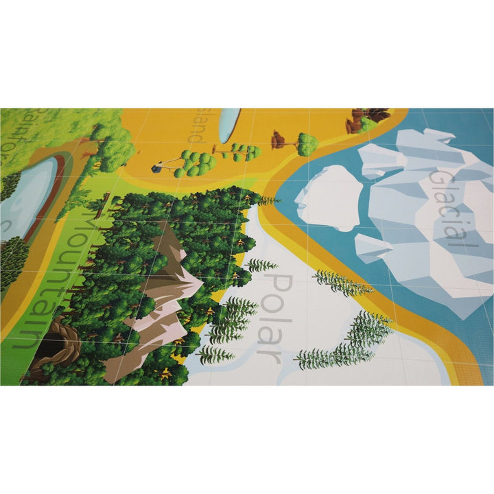 Geyer BrainStorm STEM Education Robotics Activity Mat: Habitat Helpers, 80" x 44.75" - STEMfinity