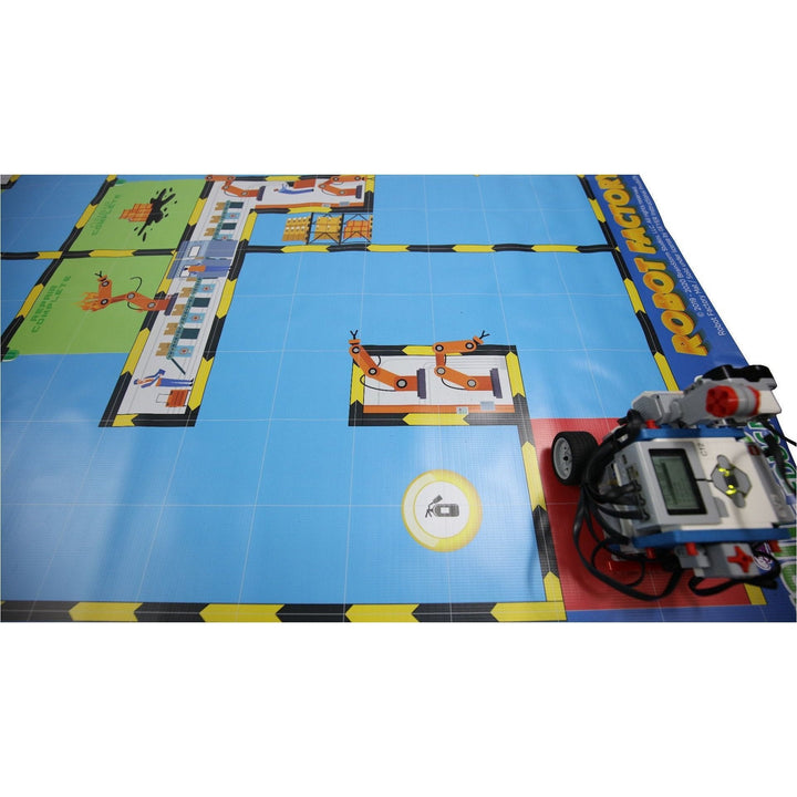 Geyer BrainStorm STEM Education Robotics Activity Mat: Robot Factory, 80" x 44.75" - STEMfinity