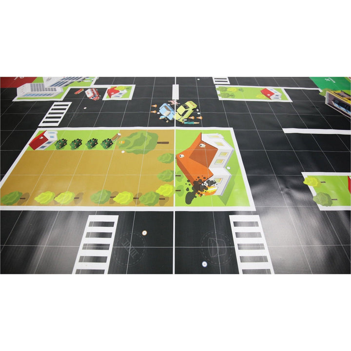 Geyer BrainStorm STEM Education Robotics Activity Mat: Robot Rescue, 80" x 44.75" - STEMfinity