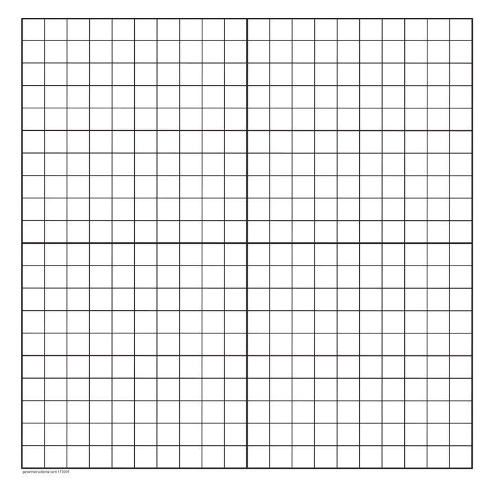 Geyer Dry Erase Magnet, 1" Square, XY Axis - STEMfinity