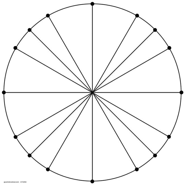 Geyer Large Dry Erase Magnet, Unit Circle - STEMfinity