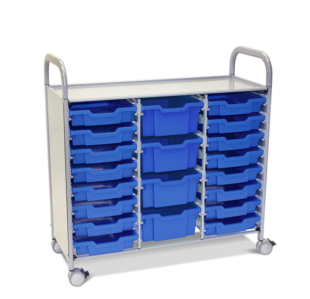 Gratnells Callero Plus Treble Cart - 16 Shallow Trays and 4 Deep Trays - Gratnells - STEMfinity