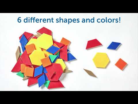 Plastic Pattern Blocks, 0.5 cm, Set of 250