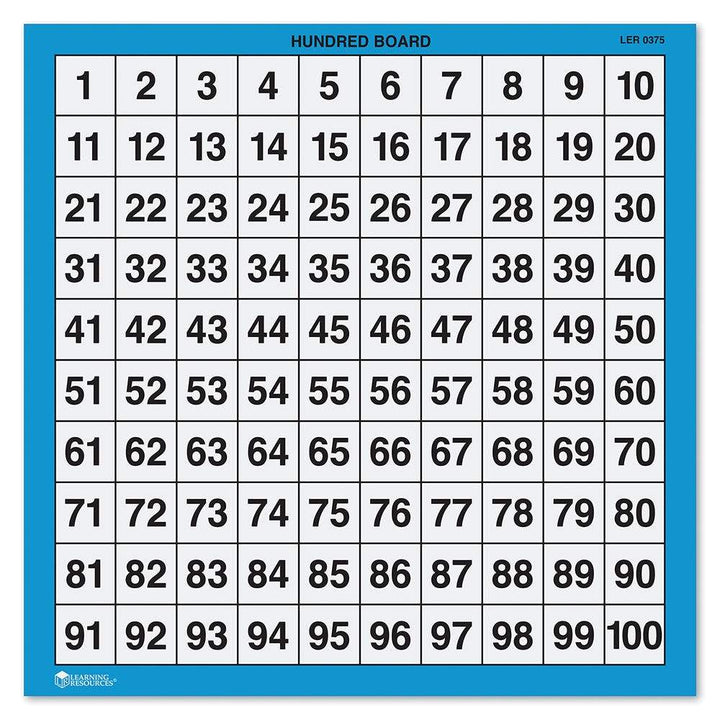 Laminated Hundred Boards, Set of 10 - STEMfinity