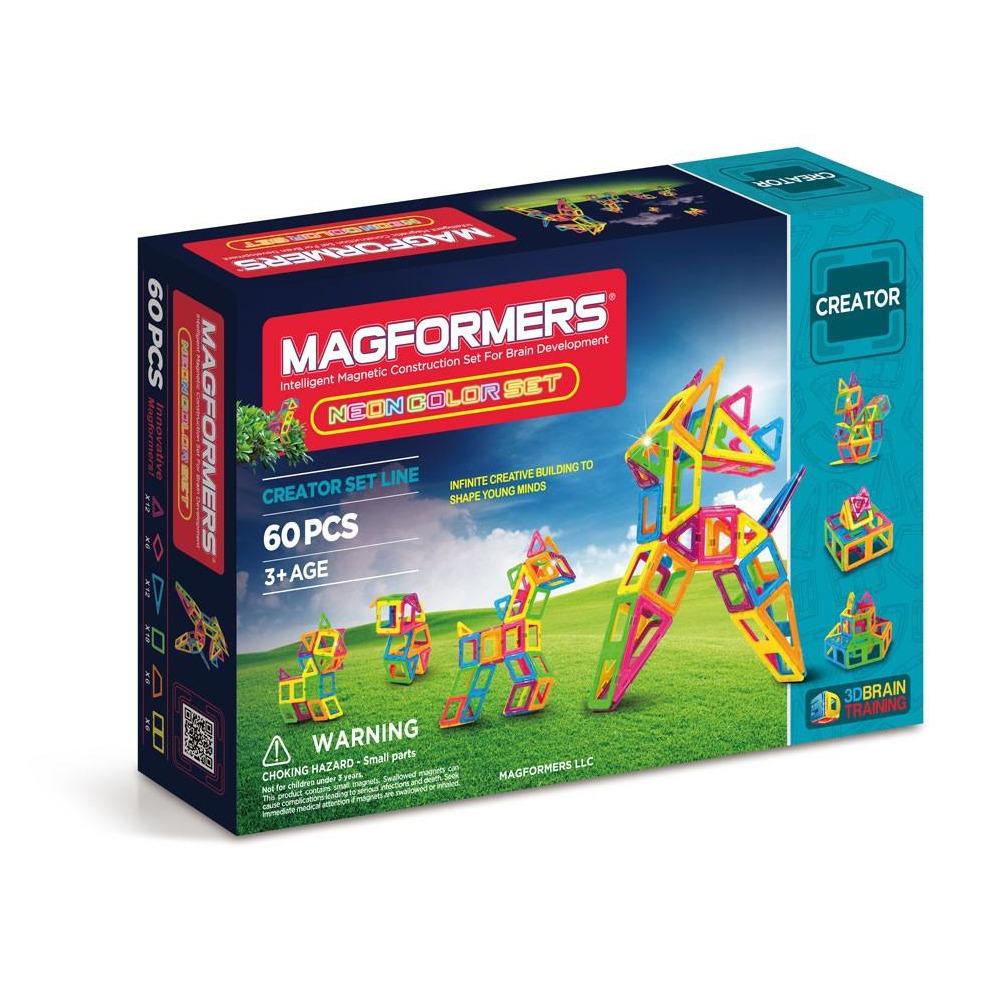 Piece Set | MAGFORMERS 60 MAGFORMERS | Neon STEMfinity