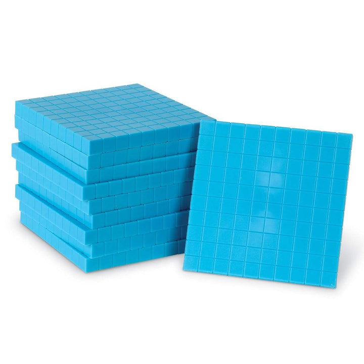 Plastic Base Ten Flats, Set of 10 - STEMfinity