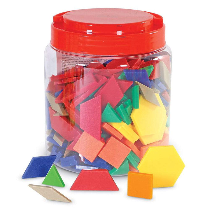 Plastic Pattern Blocks, 0.5 cm, Set of 250 - STEMfinity