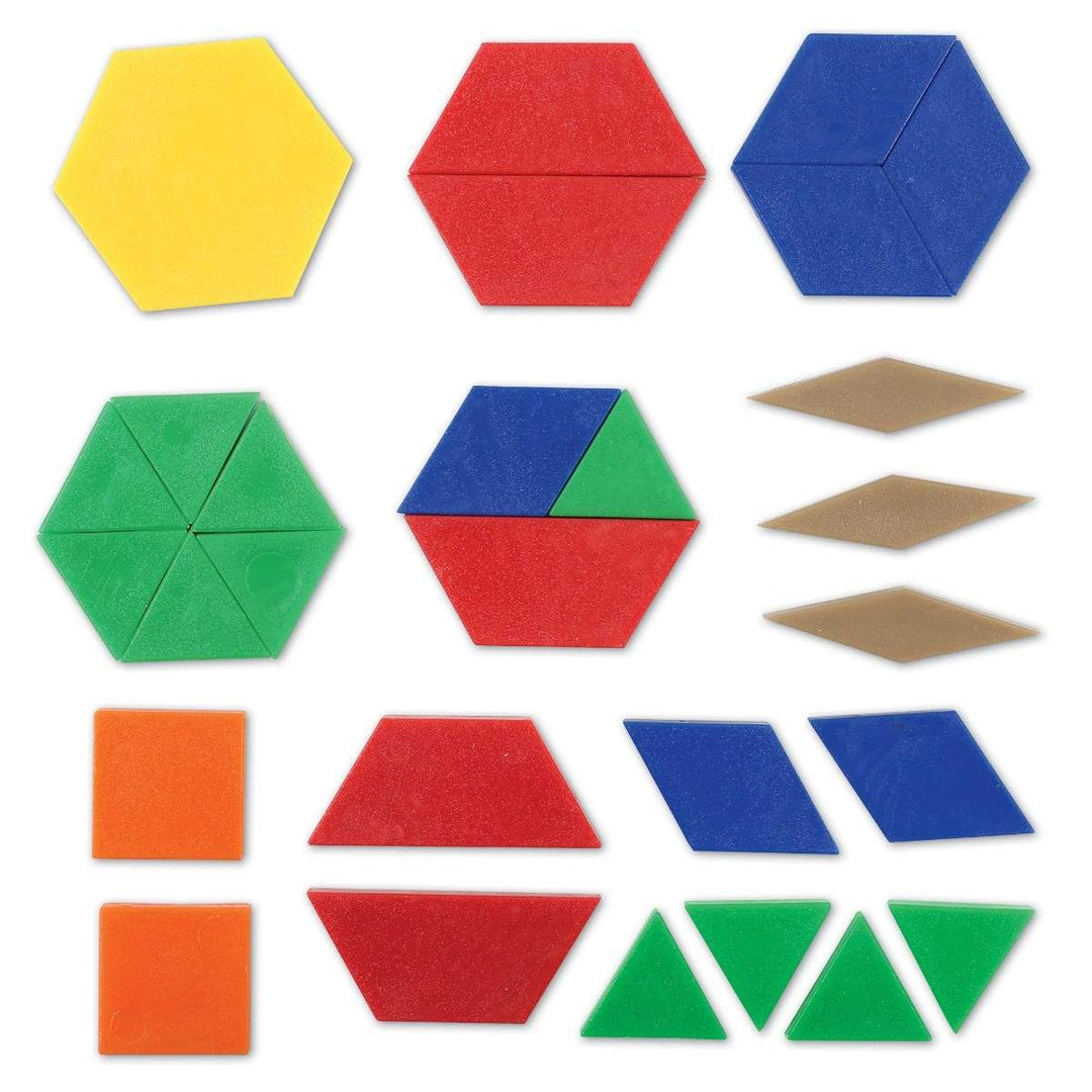 Plastic Pattern Blocks, 0.5 cm, Set of 250 - STEMfinity