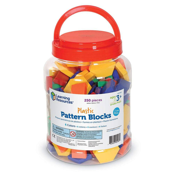 Plastic Pattern Blocks, 1 cm, Set of 250 - STEMfinity