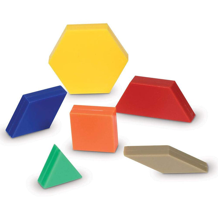 Plastic Pattern Blocks, 1 cm, Set of 250 - STEMfinity