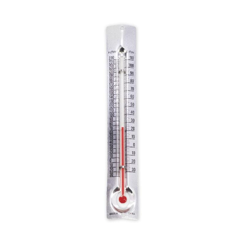 Room Thermometer with Flat Metal Back, Celsius / Fahrenheit, American  Scientific