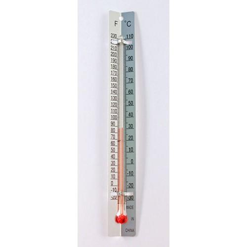 Room Thermometer with Flat Metal Back, Celsius / Fahrenheit