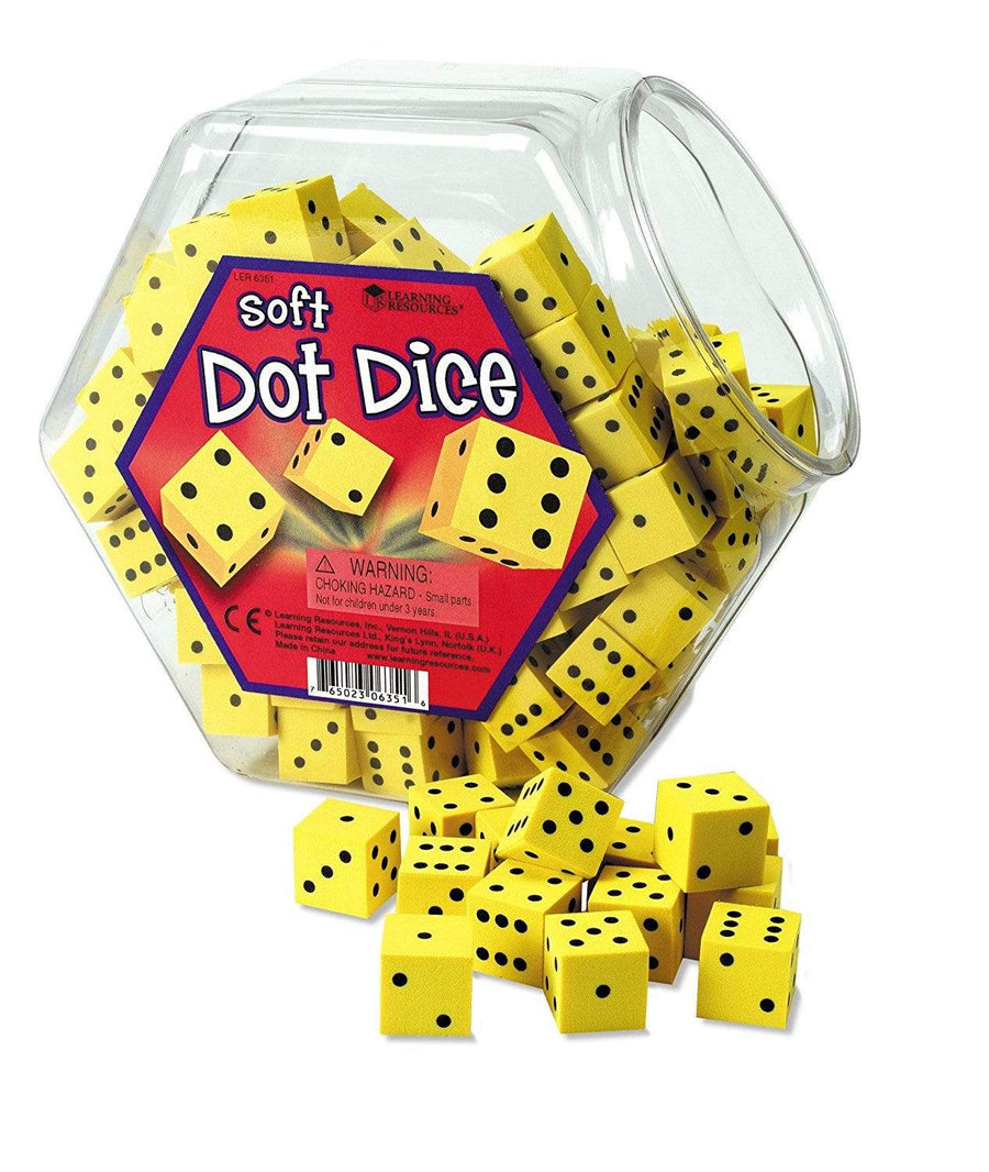 Soft Foam Dot Dice, Set of 200 - STEMfinity