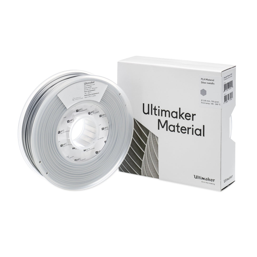 Ultimaker Filament - PLA Silver Metallic, 750g - STEMfinity