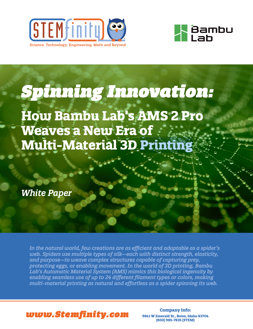 Spinning Innovation: How Bambu Lab’s AMS 2 Pro Weaves a New Era of Multi-Material 3D Printing - White Paper