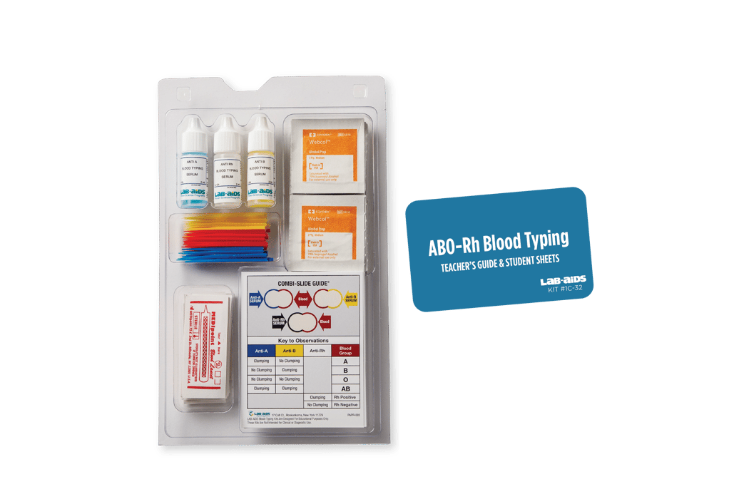 Lab-Aids: ABO-Rh Combination Blood Typing Kit
