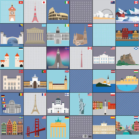 TTS Loti-Bot Mat - Cities Around the World