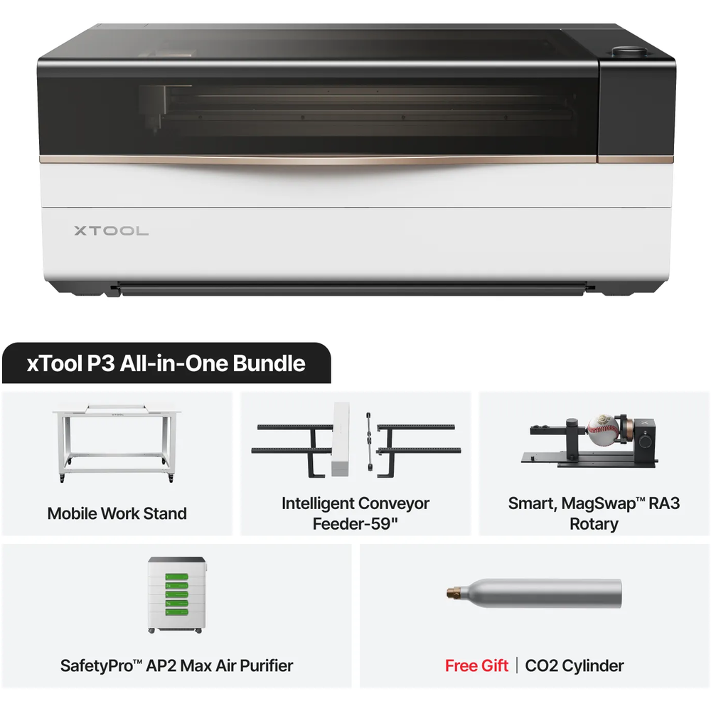 xTool P3 80W Flagship CO2 Laser Cutter with Intelligent Automation