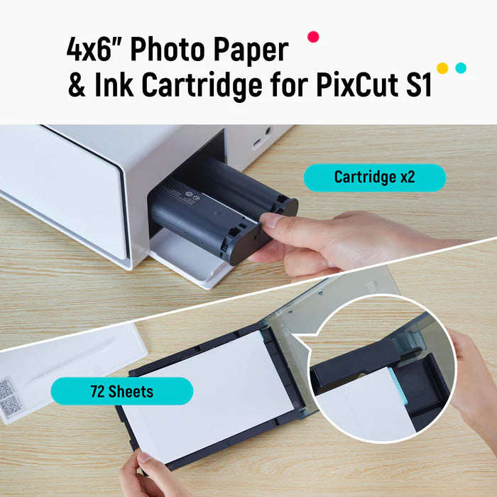 PixCut S1 Photo Paper & Ink Refill