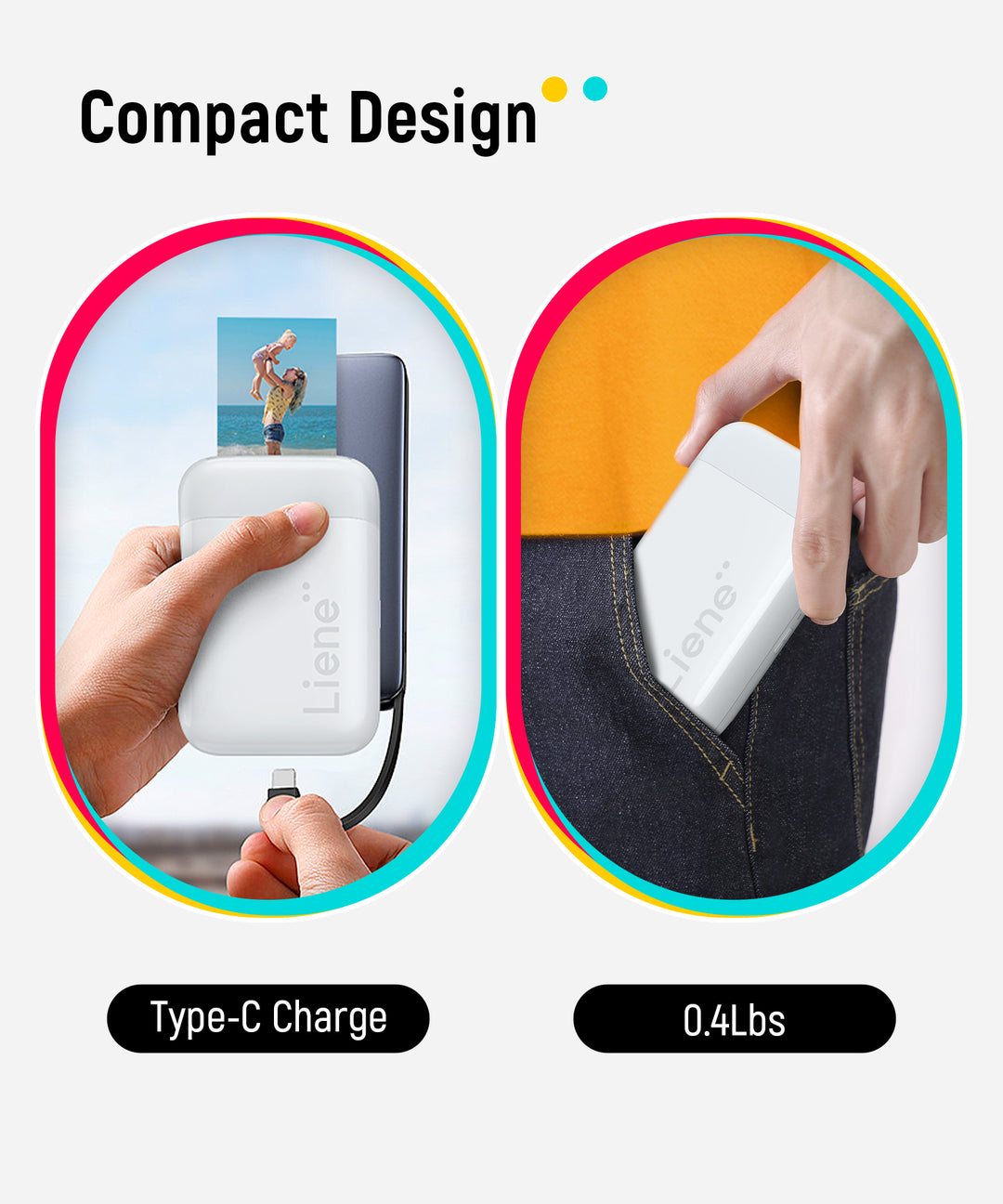 Liene Pearl K100 Portable Photo Printer