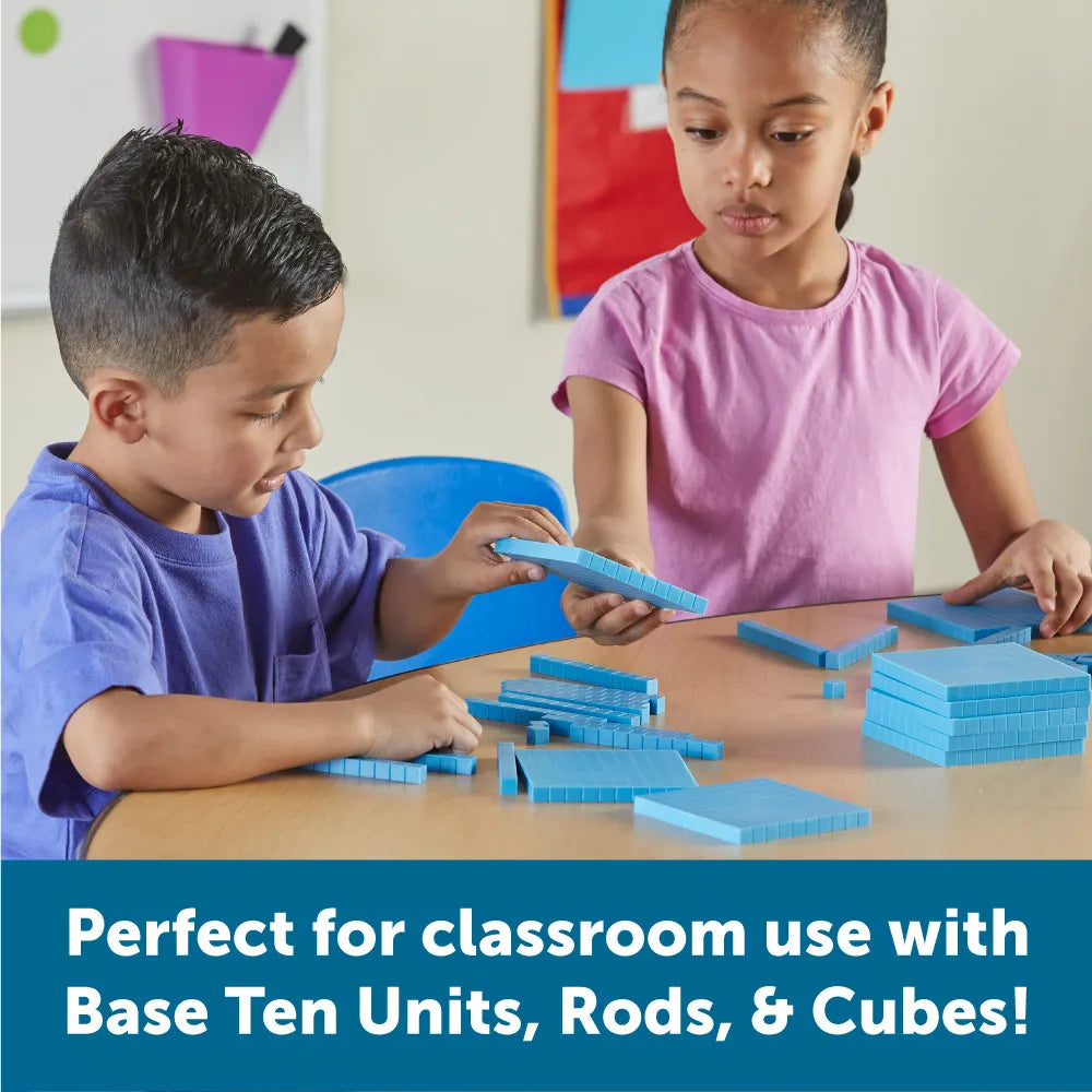 Plastic Base Ten Flats, Set of 10