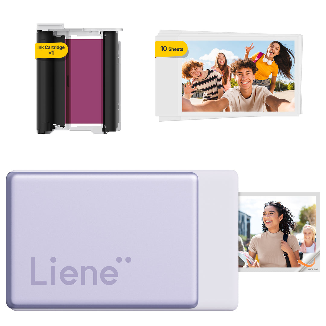 Pearl N200 Pro Photo Printer with Photo Papers & Ink Cartridge (Purple)