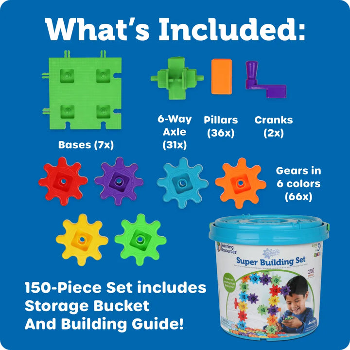 Gears! Gears! Gears!® Super Building Set, Set of 150