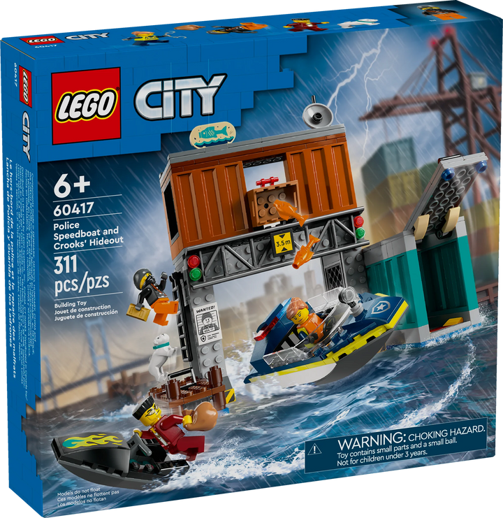 LEGO® City: Police Speedboat and Crooks' Hideout