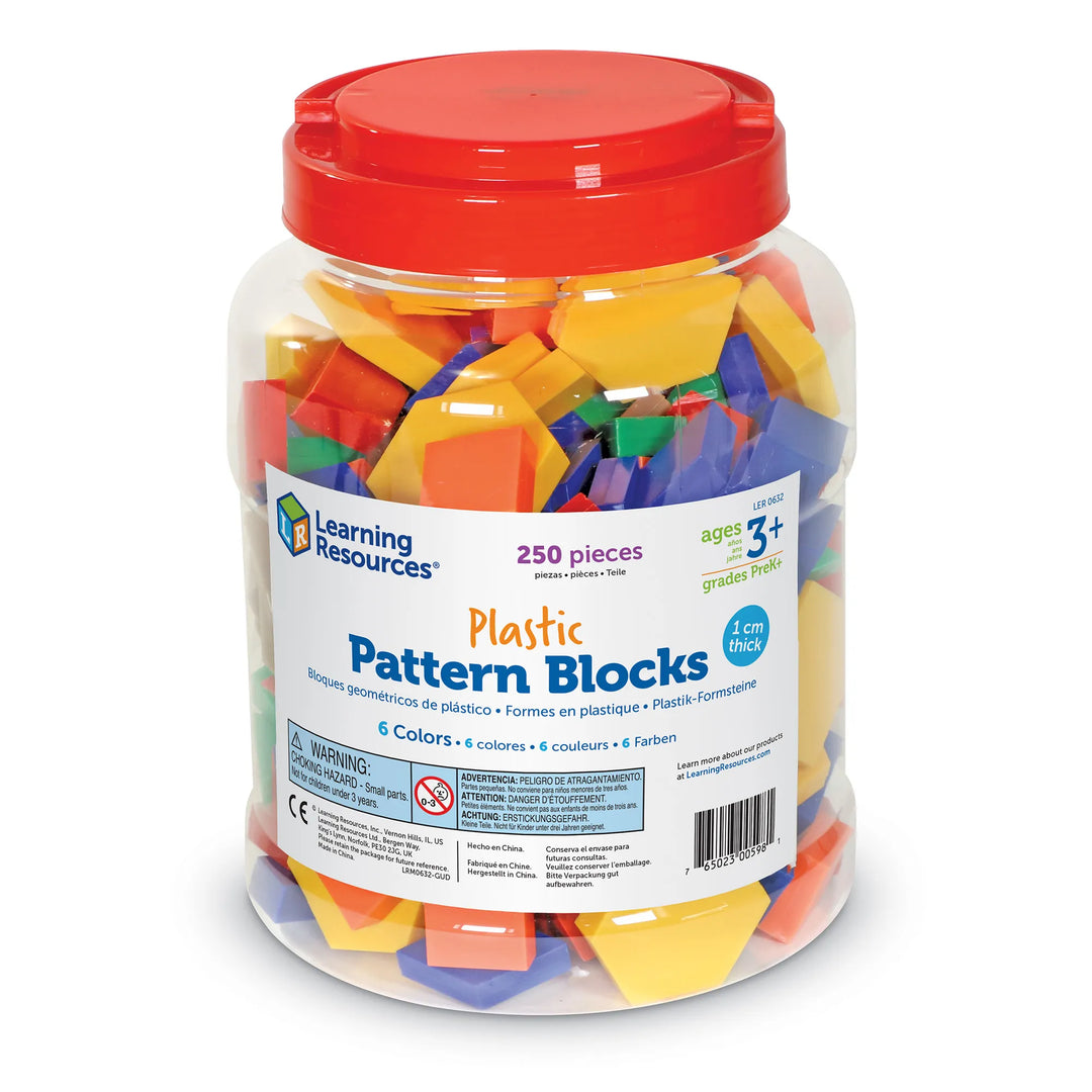Plastic Pattern Blocks, 1 cm, Set of 250
